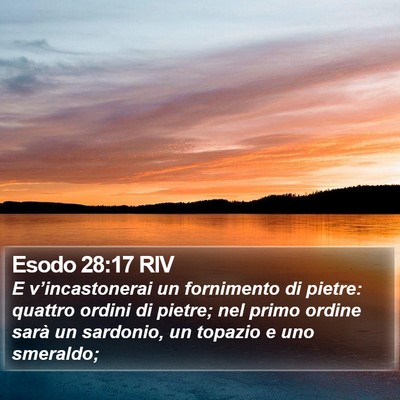 Esodo 28:17 RIV Bible Verse Image