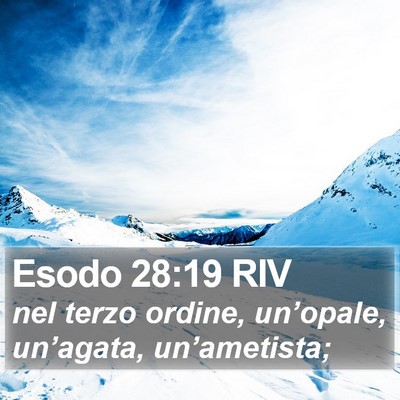 Esodo 28:19 RIV Bible Verse Image