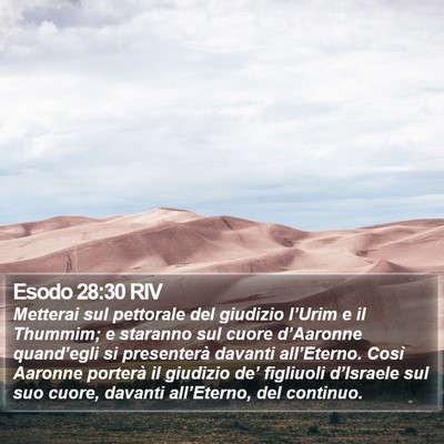 Esodo 28:30 RIV Bible Verse Image