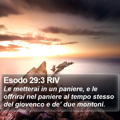 Esodo 29:3 RIV Bible Verse Image
