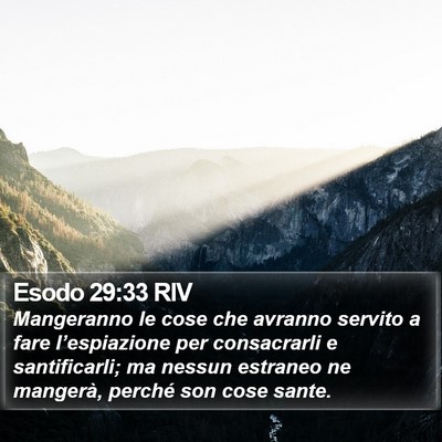 Esodo 29:33 RIV Bible Verse Image