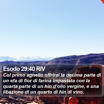Esodo 29:40 RIV Bible Verse Image