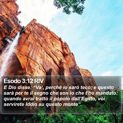 Esodo 3:12 RIV Bible Verse Image