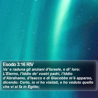 Esodo 3:16 RIV Bible Verse Image