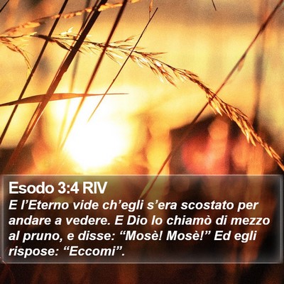Esodo 3:4 RIV Bible Verse Image