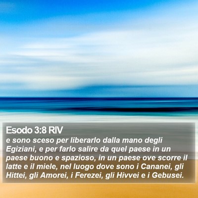 Esodo 3:8 RIV Bible Verse Image