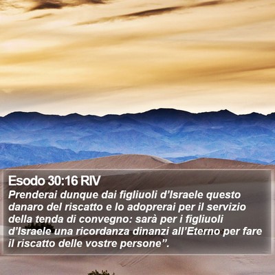 Esodo 30:16 RIV Bible Verse Image