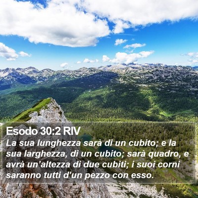 Esodo 30:2 RIV Bible Verse Image