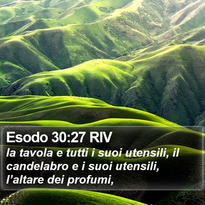 Esodo 30:27 RIV Bible Verse Image