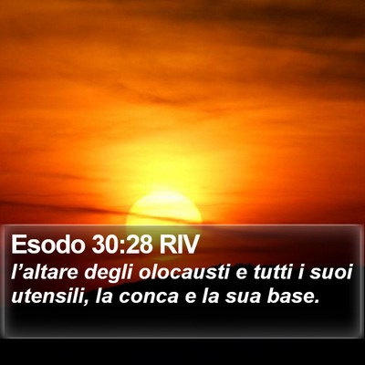 Esodo 30:28 RIV Bible Verse Image