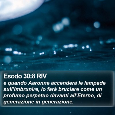 Esodo 30:8 RIV Bible Verse Image