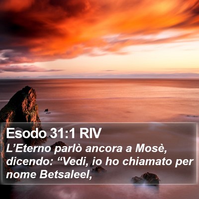 Esodo 31:1 RIV Bible Verse Image