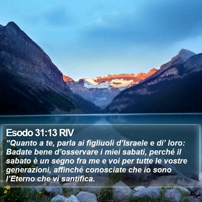 Esodo 31:13 RIV Bible Verse Image