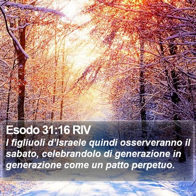Esodo 31:16 RIV Bible Verse Image