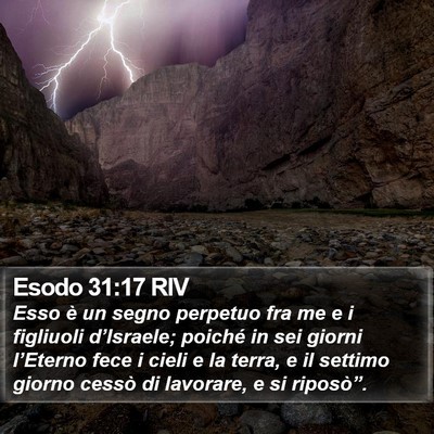 Esodo 31:17 RIV Bible Verse Image