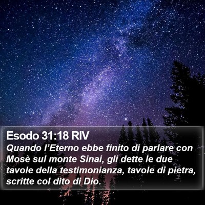 Esodo 31:18 RIV Bible Verse Image