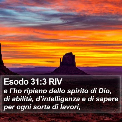 Esodo 31:3 RIV Bible Verse Image