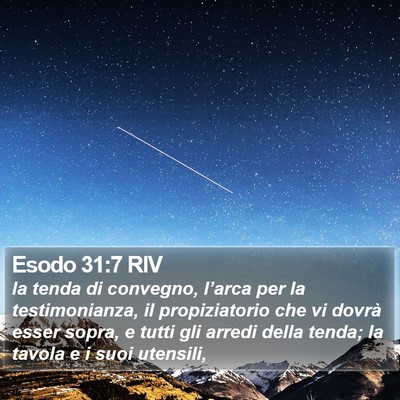 Esodo 31:7 RIV Bible Verse Image