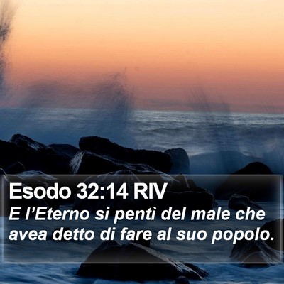 Esodo 32:14 RIV Bible Verse Image