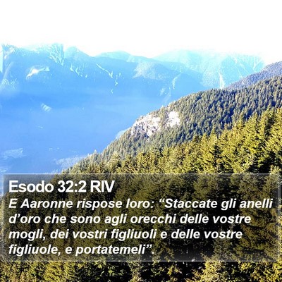 Esodo 32:2 RIV Bible Verse Image