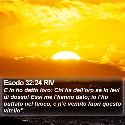 Esodo 32:24 RIV Bible Verse Image