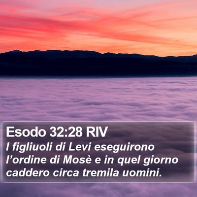 Esodo 32:28 RIV Bible Verse Image