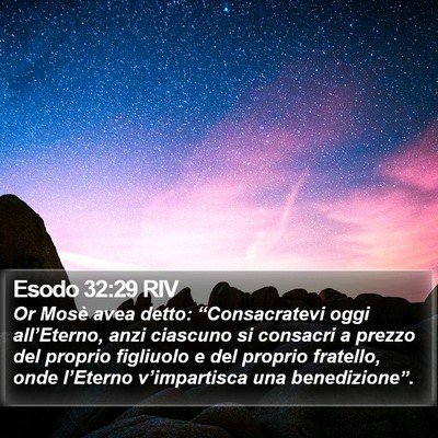 Esodo 32:29 RIV Bible Verse Image