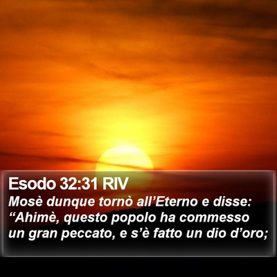 Esodo 32:31 RIV Bible Verse Image