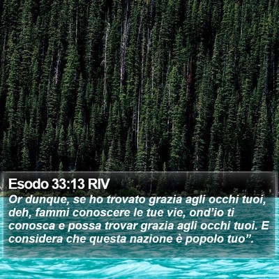 Esodo 33:13 RIV Bible Verse Image