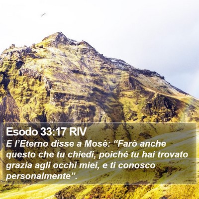 Esodo 33:17 RIV Bible Verse Image