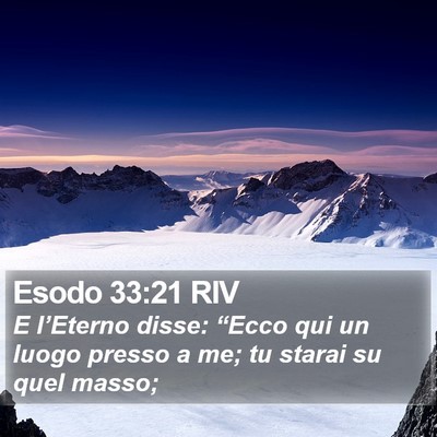 Esodo 33:21 RIV Bible Verse Image