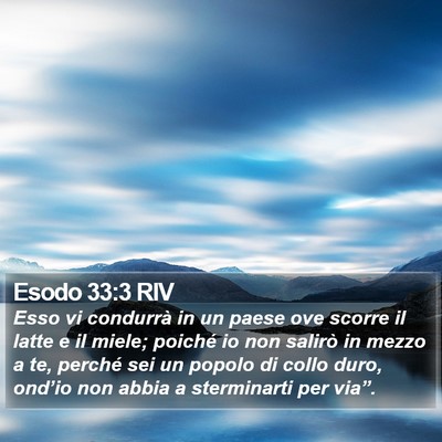 Esodo 33:3 RIV Bible Verse Image
