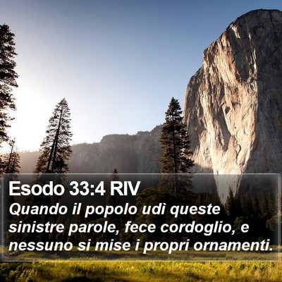 Esodo 33:4 RIV Bible Verse Image