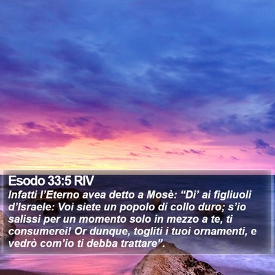 Esodo 33:5 RIV Bible Verse Image