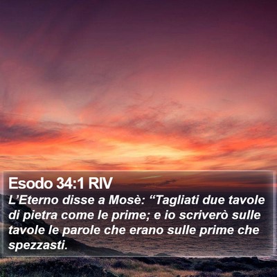 Esodo 34:1 RIV Bible Verse Image