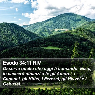 Esodo 34:11 RIV Bible Verse Image