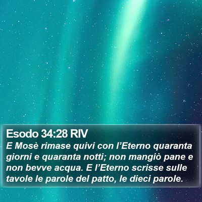 Esodo 34:28 RIV Bible Verse Image