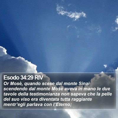 Esodo 34:29 RIV Bible Verse Image