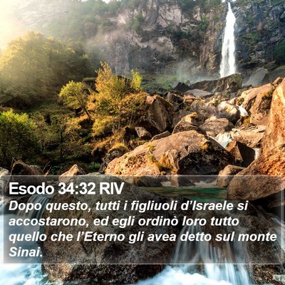 Esodo 34:32 RIV Bible Verse Image