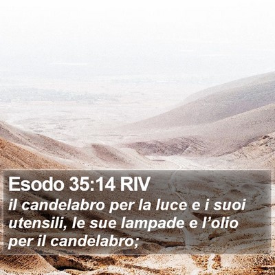 Esodo 35:14 RIV Bible Verse Image