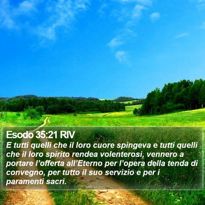 Esodo 35:21 RIV Bible Verse Image
