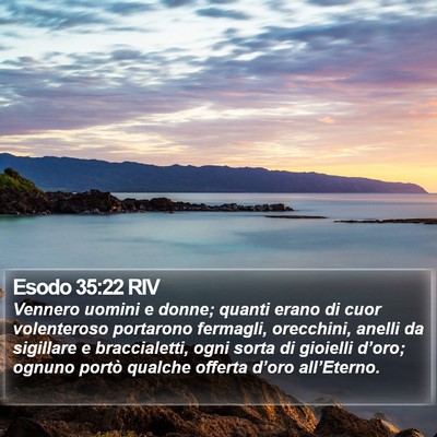 Esodo 35:22 RIV Bible Verse Image