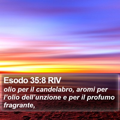 Esodo 35:8 RIV Bible Verse Image