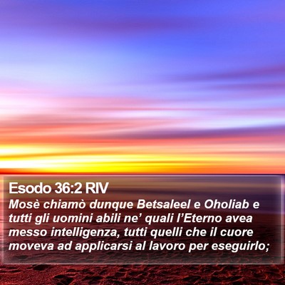 Esodo 36:2 RIV Bible Verse Image