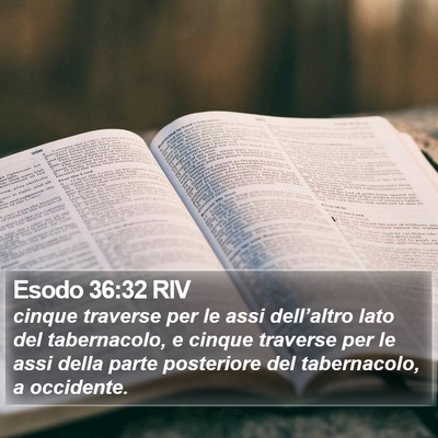 Esodo 36:32 RIV Bible Verse Image