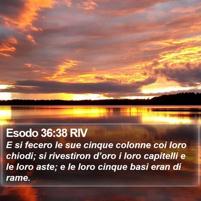 Esodo 36:38 RIV Bible Verse Image