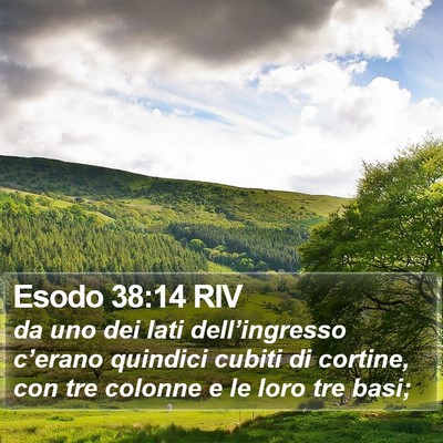 Esodo 38:14 RIV Bible Verse Image