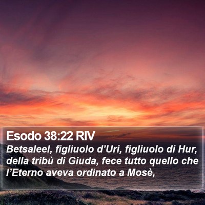 Esodo 38:22 RIV Bible Verse Image