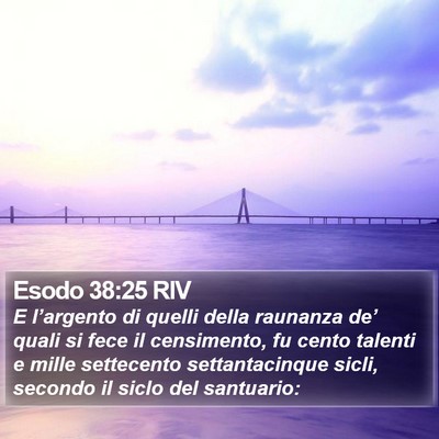 Esodo 38:25 RIV Bible Verse Image