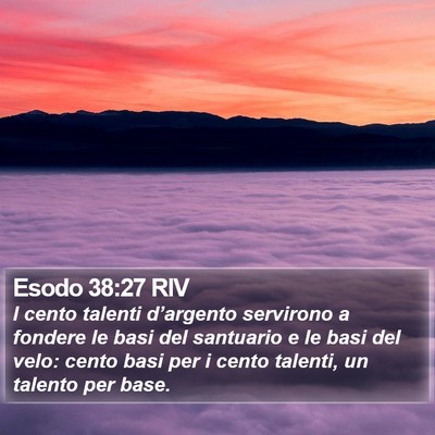 Esodo 38:27 RIV Bible Verse Image